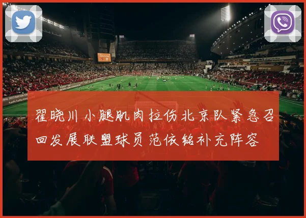 翟晓川小腿肌肉拉伤北京队紧急召回发展联盟球员范依铭补充阵容